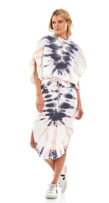 Young Fabulous & Broke Carla Cut Off Hoodie & Gigi Skirt Buttercup Picnic Wash 