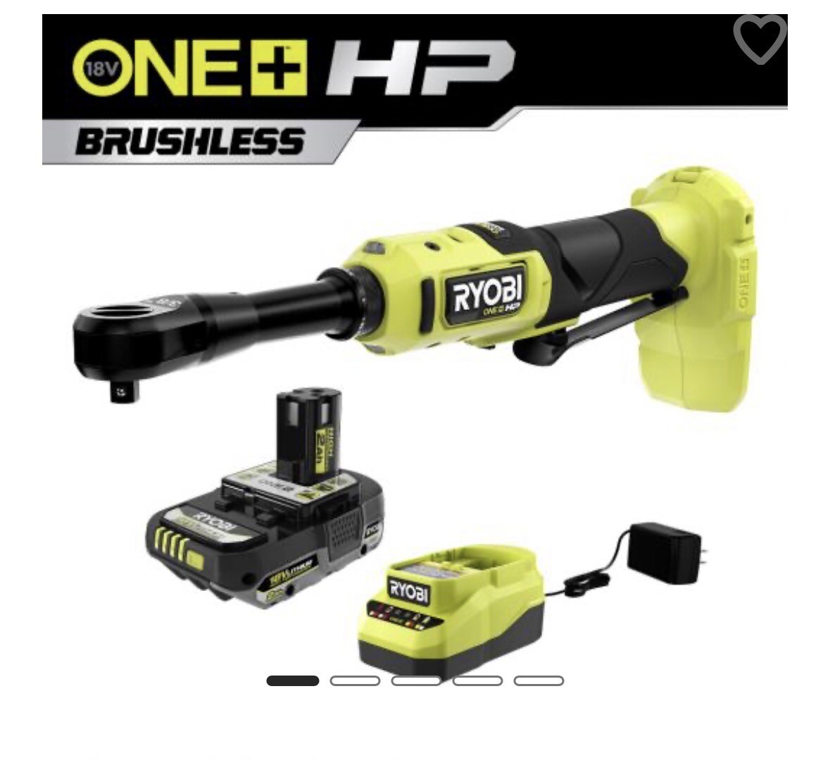Ryobi 18V 3/8 inch Impact Wrench With Battery And Charger