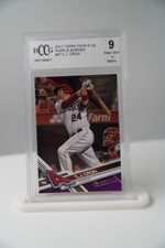2017 TOPPS PURPLE BORDER C.J. CRON CARD #57 GRADED BCCG 9 NEAR MINT