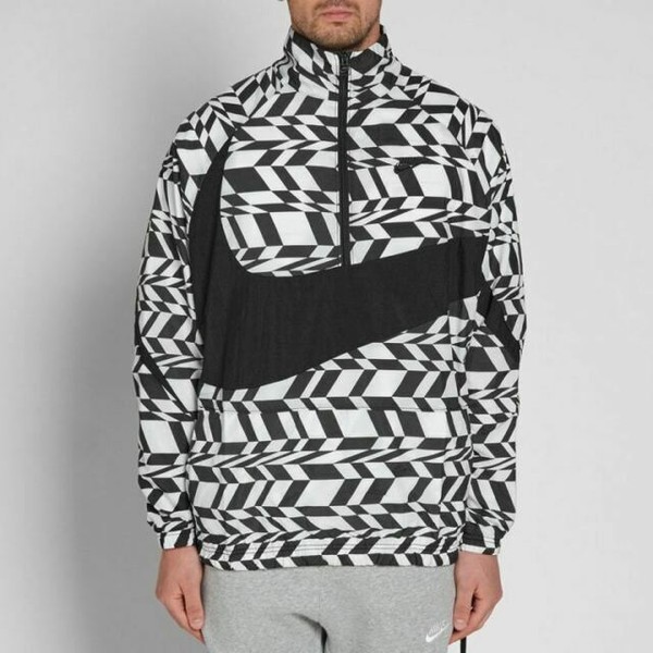 nike swoosh half zip woven jacket