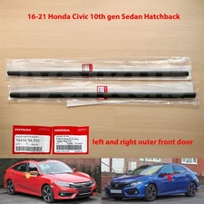 16-21 Genuine Honda Civic FC FK front outer door belt weatherstrip rubber seal