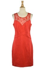 Guess Women Dresses Sheath 10 Red Polyester