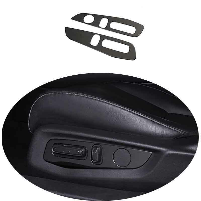 For Honda Accord 2018 2019-2022 Black Steel Seat Button Handle Panel Cover Trim