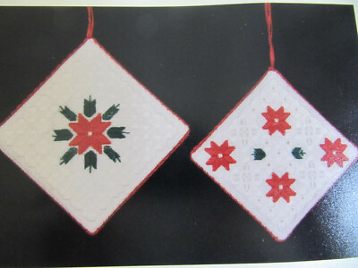From Nan's Hand 2000 POINSETTIA AND PINE Annual Christmas Ornament XS Pattern