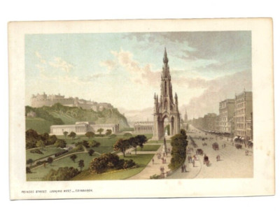 Edinburgh: Princes Street & Scott Monument Blick nach Westen: Thomas Nelson Herkunft.
