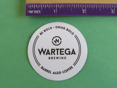 Beer COLLECTIBLE STICKER ~ WARTEGA Brewing Co Barrel Aged Coffee ~ Brooklyn, NY
