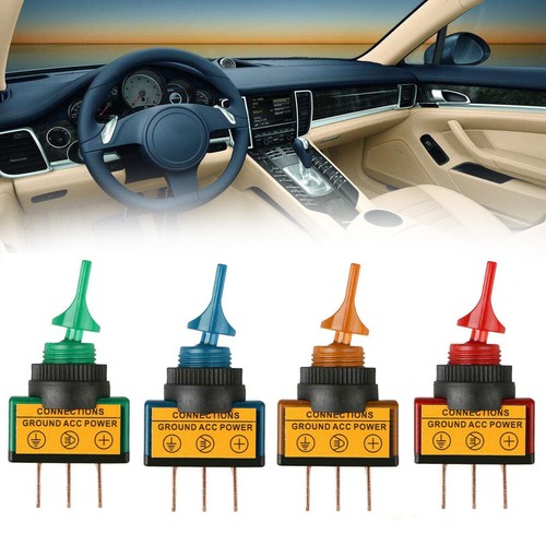 4PCS Auto ROCKER SWITCH Toggle Led Light Car Boat Round ON/OFF SPST 20 AMP 12V - Picture 11 of 12