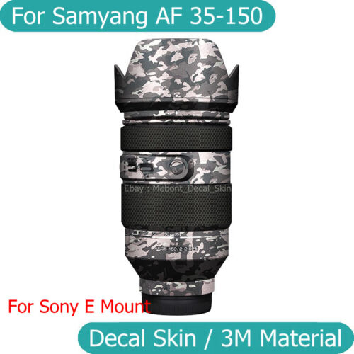 Adesivo obiettivo fotocamera avvolgente pellicola pellicola per Samyang AF 35-150 mm F2-2.8 FE decalcomania - Foto 1 di 51