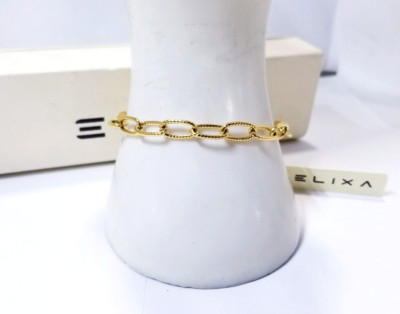 Elixa Apart Gold Tone Stainless Steel Bracelet