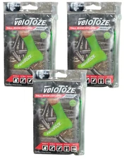 (3 Pack) Velotoze Tall Shoe Covers Road Viz Waterproof Green Size EU40.5-42.5/M