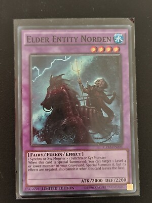 CT12-DE003 Elder Entity Norden Super Rare Limitierte Auflage Mint YuGiOh Karte