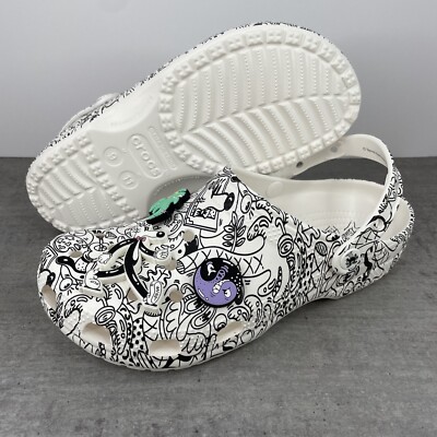 Crocs Classic Clog x Steve Harrington Collage Art -White 208145-103 Mens Size 11