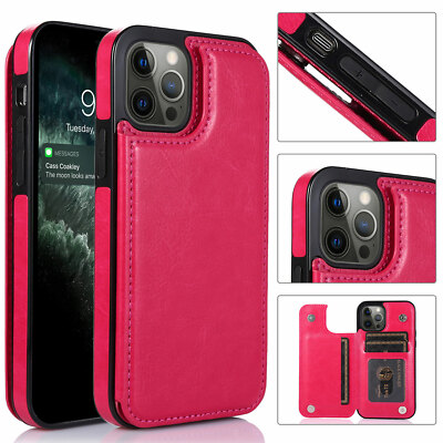 Wallet Card Case Cover Leather Magnetic For iPhone 17 16 15 14 13 12 11 PRO MAX