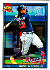 RONALD ACUNA JR 2021 TOPPS 70 YEARS OF TOPPS CHROME REFRACTOR SP CARD # 70YTC-41