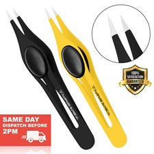 2X Stainless Steel Pointed Tip Tweezer - Precision Eyebrow Facial Hair Remover