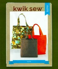 Easy Tote Bags or Shopping Bags Sewing Pattern (Sizes S, M, L) Kwik Sew 4378