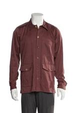 Drake’s London - Maroon Cotton Over-shirt (Size Small, Men’s)