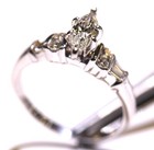 GIA certified 18k white gold .76ct marquise diamond engagement ring 4g 7.25 — photo 6