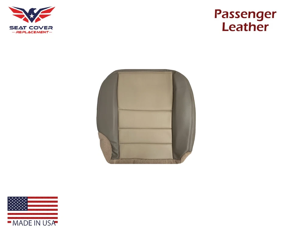 Кожаные чехлы на сиденья второго ряда 2002 2003 Ford Excursion Eddie Bauer желтовато-коричневые - Изображение 3 из 4