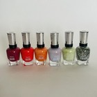 Set of 6 Sally Hansen Complete Salon Manicure Nail Polish Assorted Color Glitter
