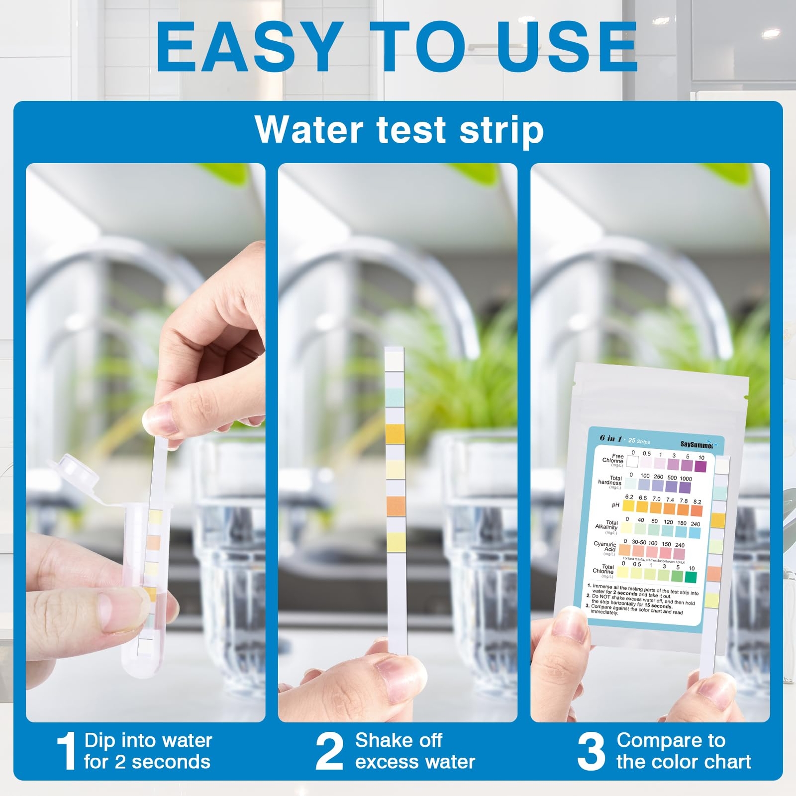 Home Drinking Water Testing Kit 3 Bacteria Tester 100 Well Water