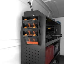 Van Shelving 32" W x 46" H x 13" D W/Hanging Tote For Transit, GM, NV,Promaster