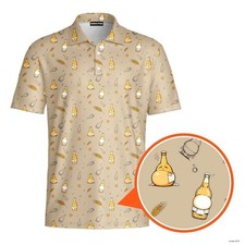 Love Handle 3D Printed Polo Shirt - Men Funny Performance Golf Shirt Gift