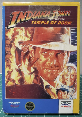Indiana Jones & the Temple of Doom (NES, 1988) Circle Seal - Tested/Working CIB!