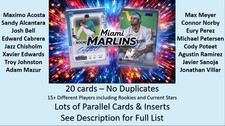 20 Card Miami Marlins Lot (SN#, Parallels, Inserts, RCs)  No Duplicates *READ*