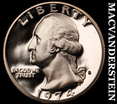 1974-S Washington Quarter- Silver- Choice Gem Proof Luster No Reserve #J3763