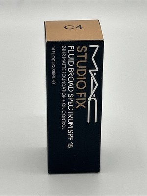 Studio Fix Fluid SPF 15 24HR Matte Foundation-C4 Light Neutral Golden by MAC-1oz