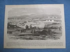 1884 Civil War Print - Battle of Gettysburg, July 2nd,  From the Rocky Hill