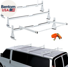 Universal Van Roof Ladder Racks With Rear Roller Adjustable 57-65 With Ladd