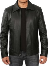 Men's Brown Leather Jacket Real Lambskin Leather Classic Outerwear Jackets