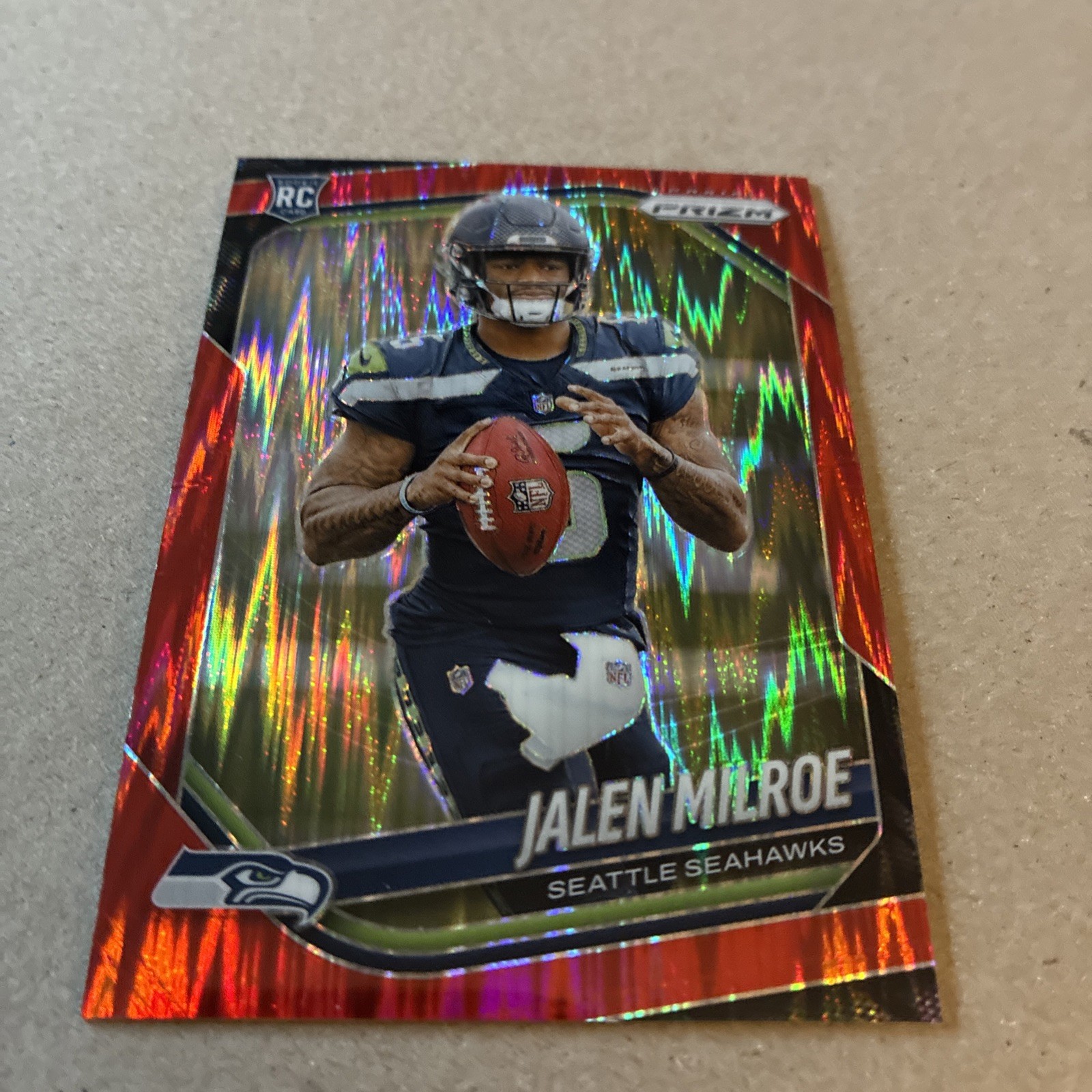 2025 Panini Prizm - Rookies Jalen Milroe #317 Red Flash Prizm (RC)