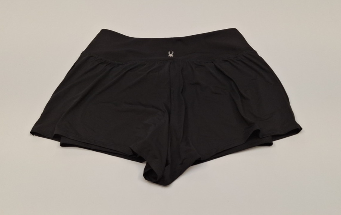 Spyder Active Women's Running Shorts With Pockets, Black, Size Large