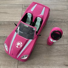 Barbie Dream Car RC Remote Control Pink Convertible Car With Lights