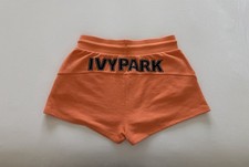 Ivy Park Baseball Stitch Logo Shorts in Orange Size Small Never Worn No Tags