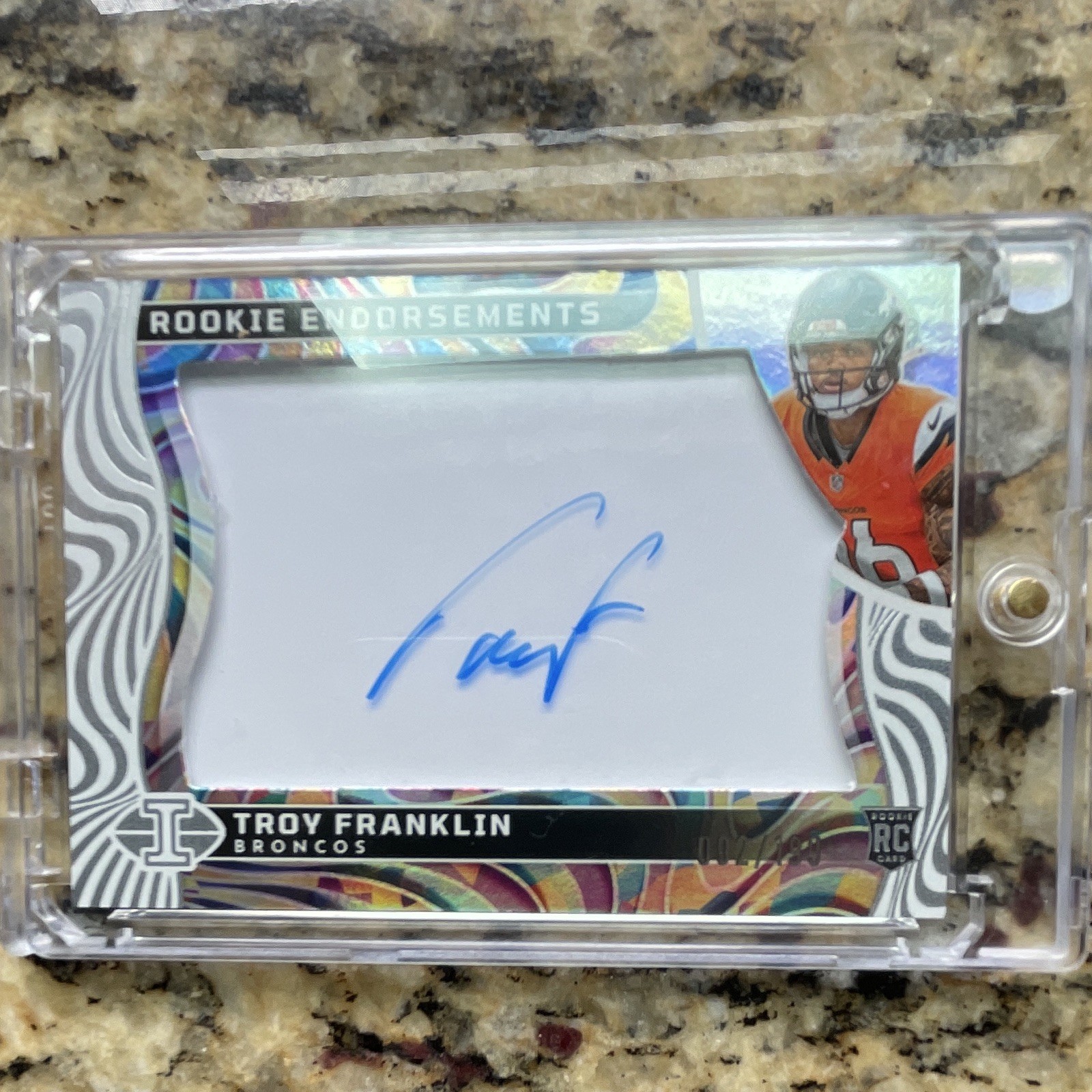 Panini 2024 Illusions Troy Franklin Rookie Endorsements #RE-TFN Auto RC 92/199