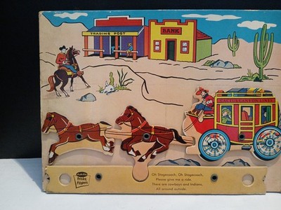 BUILT RITE FRISKY FLIPPERS WESTERN STAGECOACH THEME.