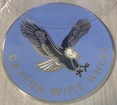 Blue & Chrome Eagle Dayton Wire Wheel Chips Set Of 4 Size 2.38  Lowrider
