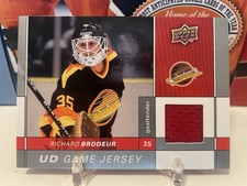 2009-10 Upper Deck UD Game Jersey Richard Brodeur Canucks #GJ-RB!