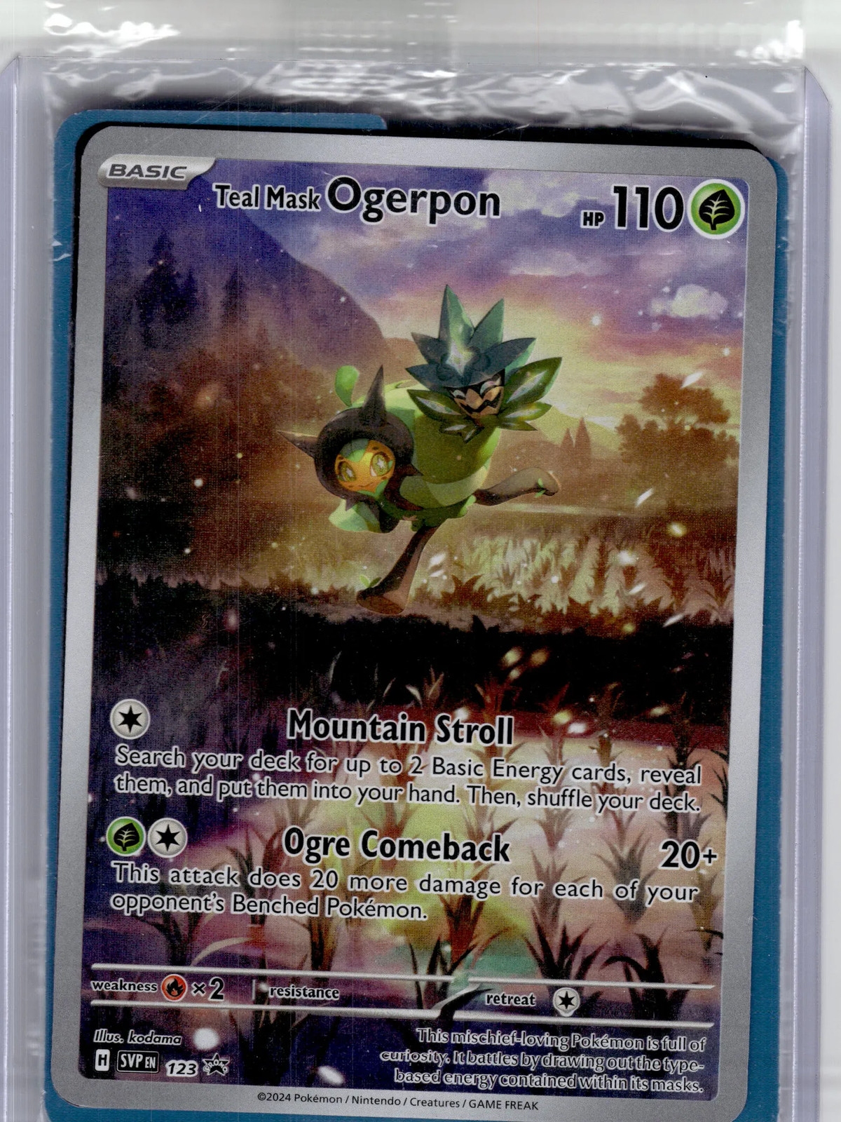2024 Pokemon—Teal Mask Ogerpon #123 Scarlet & Violet—Black Star Promo [Sealed]