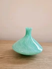 Vintage Italian Seafoam Art Glass Vase Swirl Bud Vase 6” Murano Style