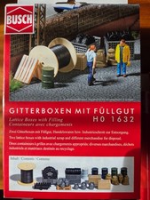 Busch H0 1632 Gitterboxen mit Füllgut neu in...