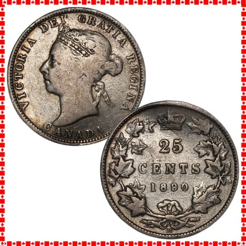 1890 Canada 25 Cents — photo from the most recent tracked eBay sale