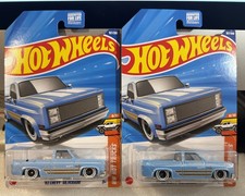 2025 Hot Wheels '83 Chevy Silverado HW Hot Trucks Light Blue Lot of 2