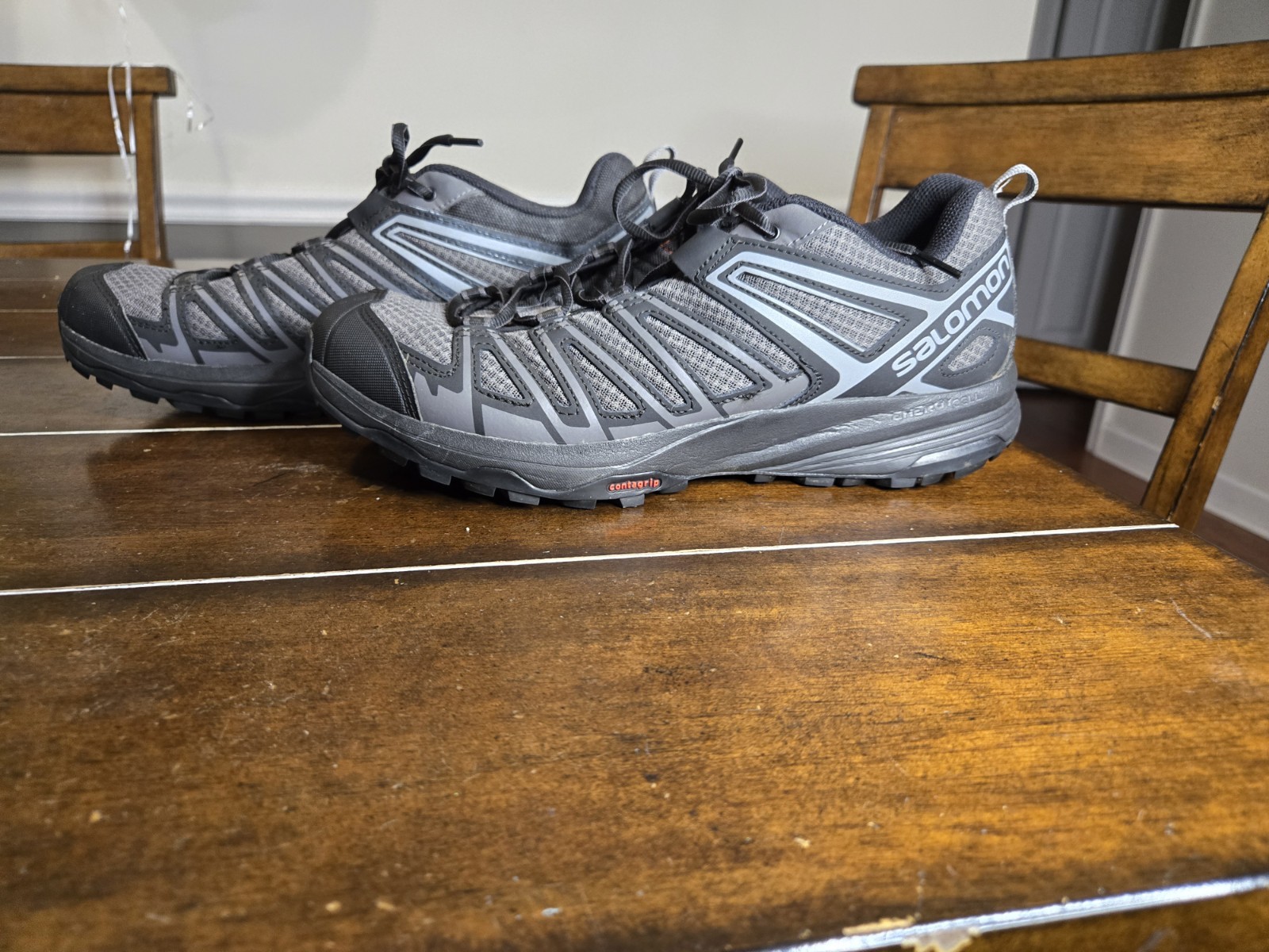 Salomon X Crest Scarpe da Trail Escursionismo Uomo Taglia 12 Impermeabili Grigio Nero