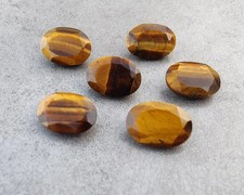 AAA  Natural Top Quality Tiger Eye Faceted Oval Shape Loose Gemstone