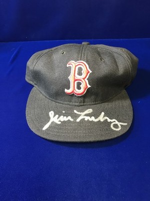Jim Lonborg Autograph Red Sox Baseball Hat Fleer Size 7 1/8 MLB Certified